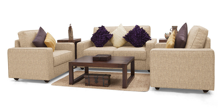 Flemingo Fabric Sofa 3Seater(Cream)